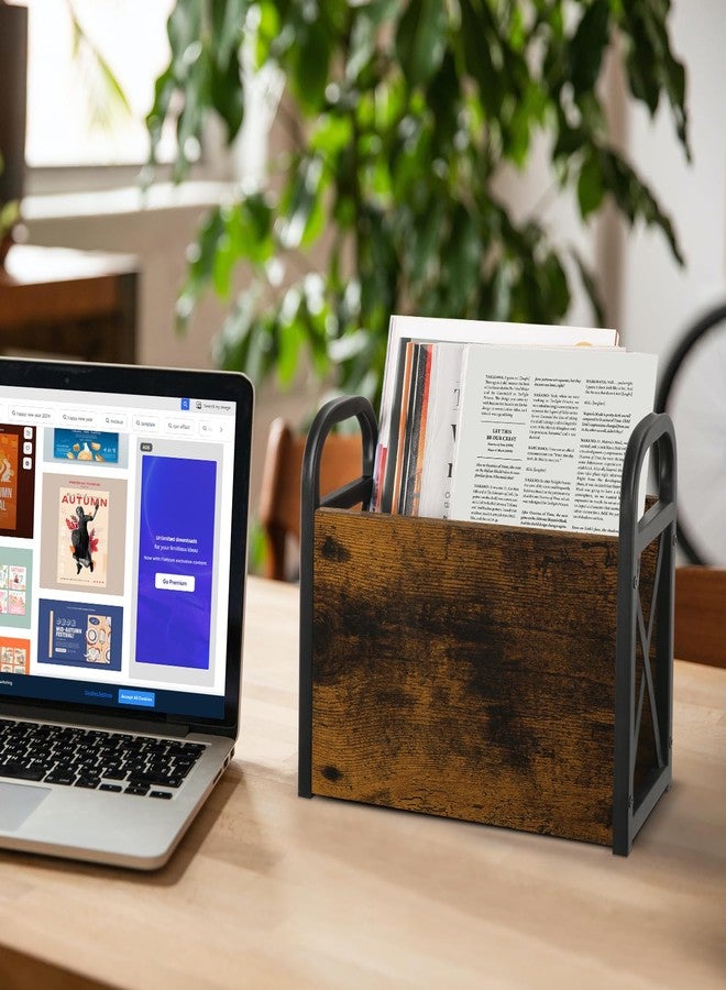 YINMIT Magazine Holder, Magazine Rack Floor, Magazine Storage Basket, Folder Organizer Bin for Books, Newspapers, Tablets - Image 2